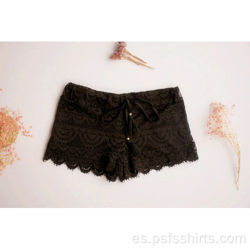 Pantalones cortos de encaje de mujer